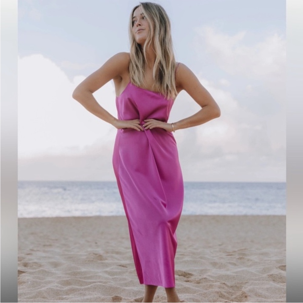 Daily Drills Pink Silk Dress